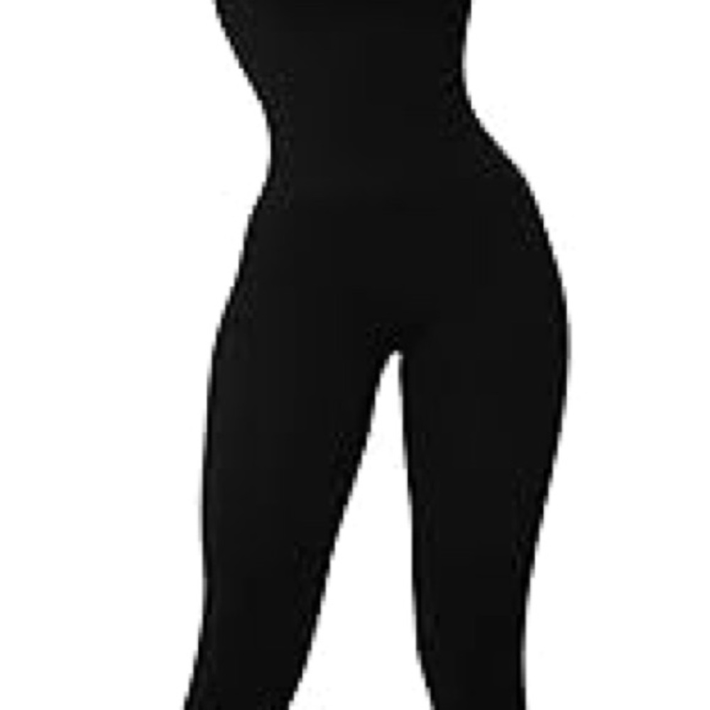 Black Ribbed Jumpsuit - Picture 8 of 8